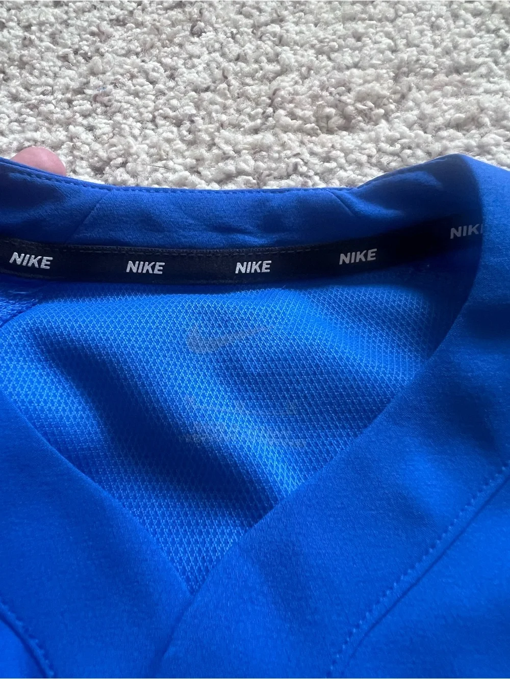 Nike Blue Long-Sleeve Top with White Short-Sleeve Shirt Set